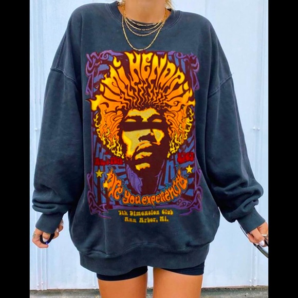 Tops - Jimi Hendrix Long Sleeve  Shirt